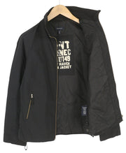 GANT Men Jacket M Black Lightweight Nylon Full Zip Lined Logo Pockets