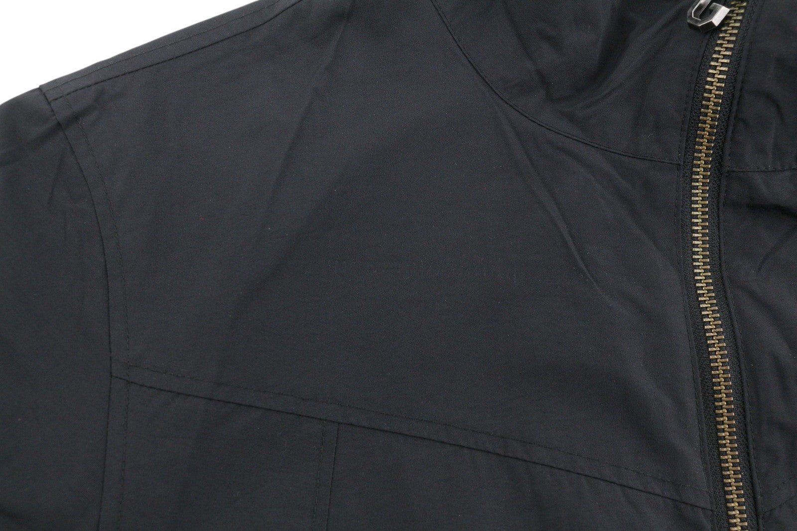 GANT Men Jacket M Black Lightweight Nylon Full Zip Lined Logo Pockets