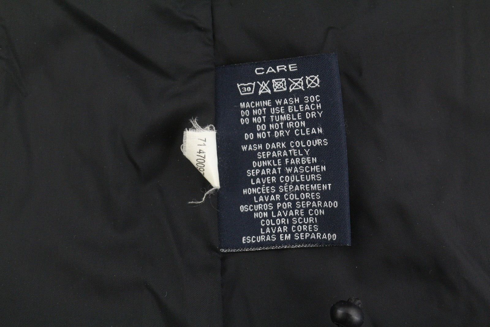 GANT Men Jacket M Black Lightweight Nylon Full Zip Lined Logo Pockets