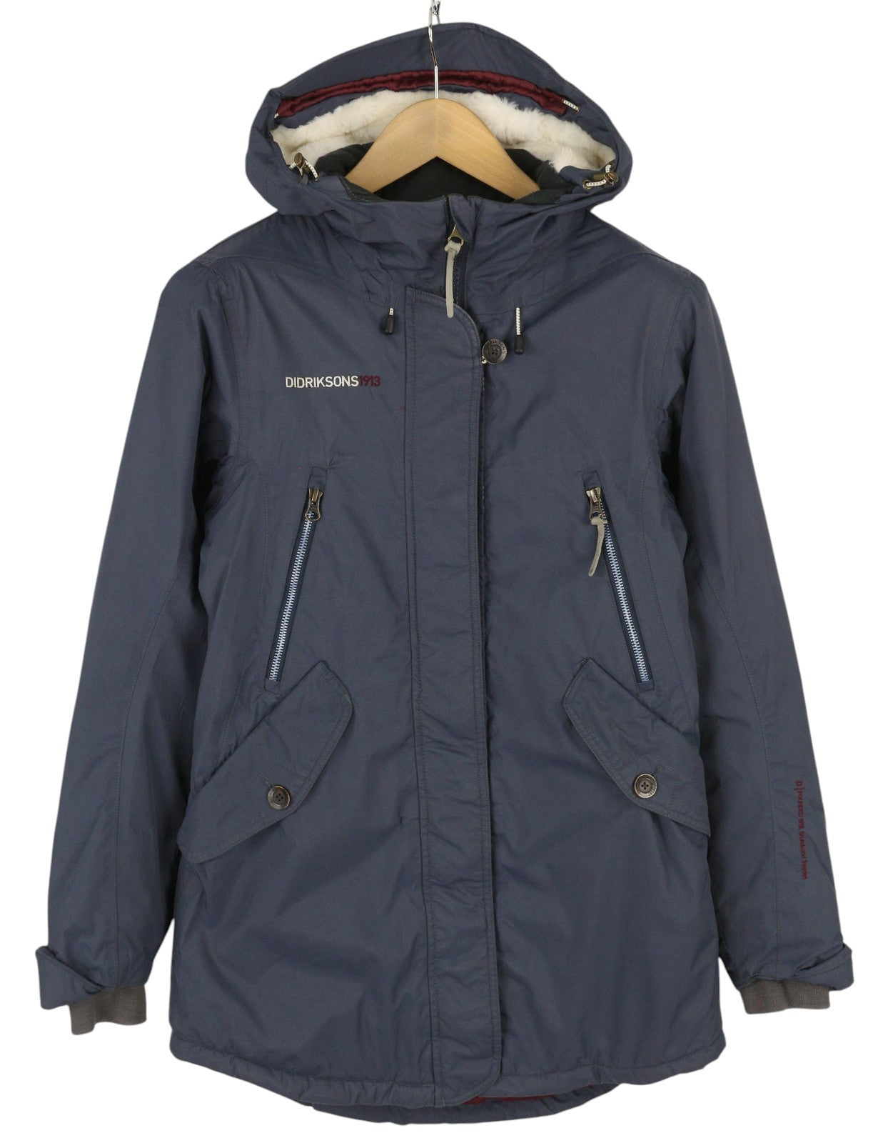 DIDRIKSONS Elsa Parka Women Jacket EU34 Blue Waterproof Storm System