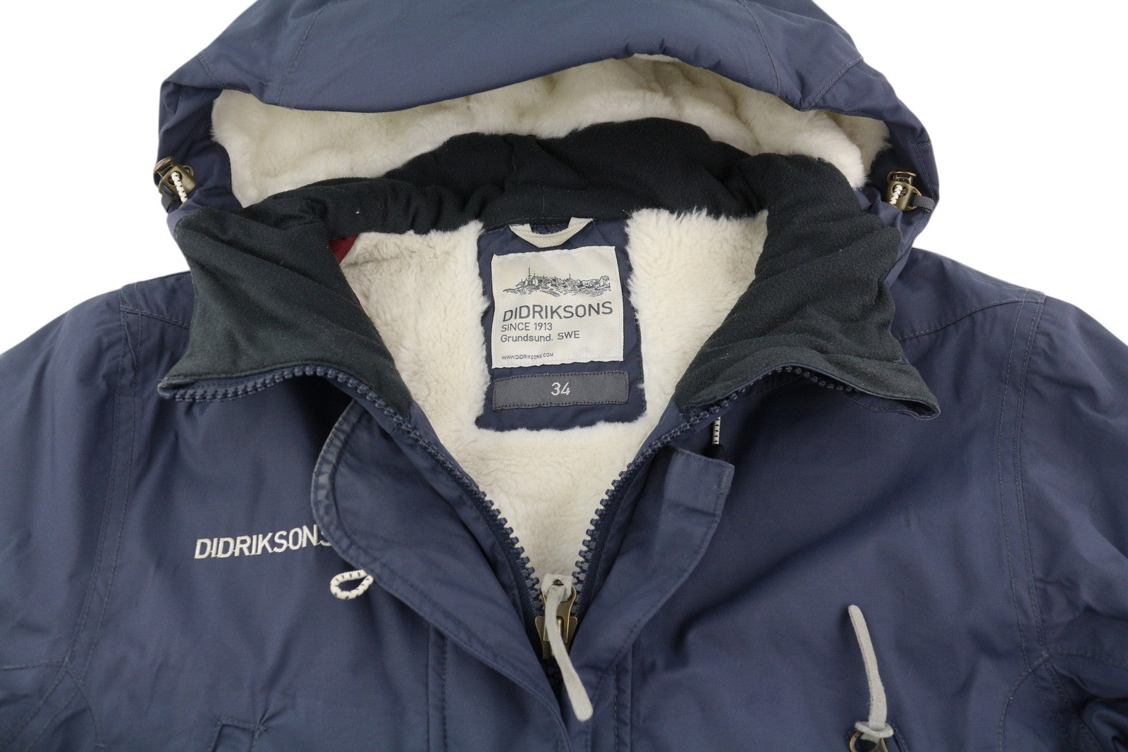 DIDRIKSONS Elsa Parka Women Jacket EU34 Blue Waterproof Storm System
