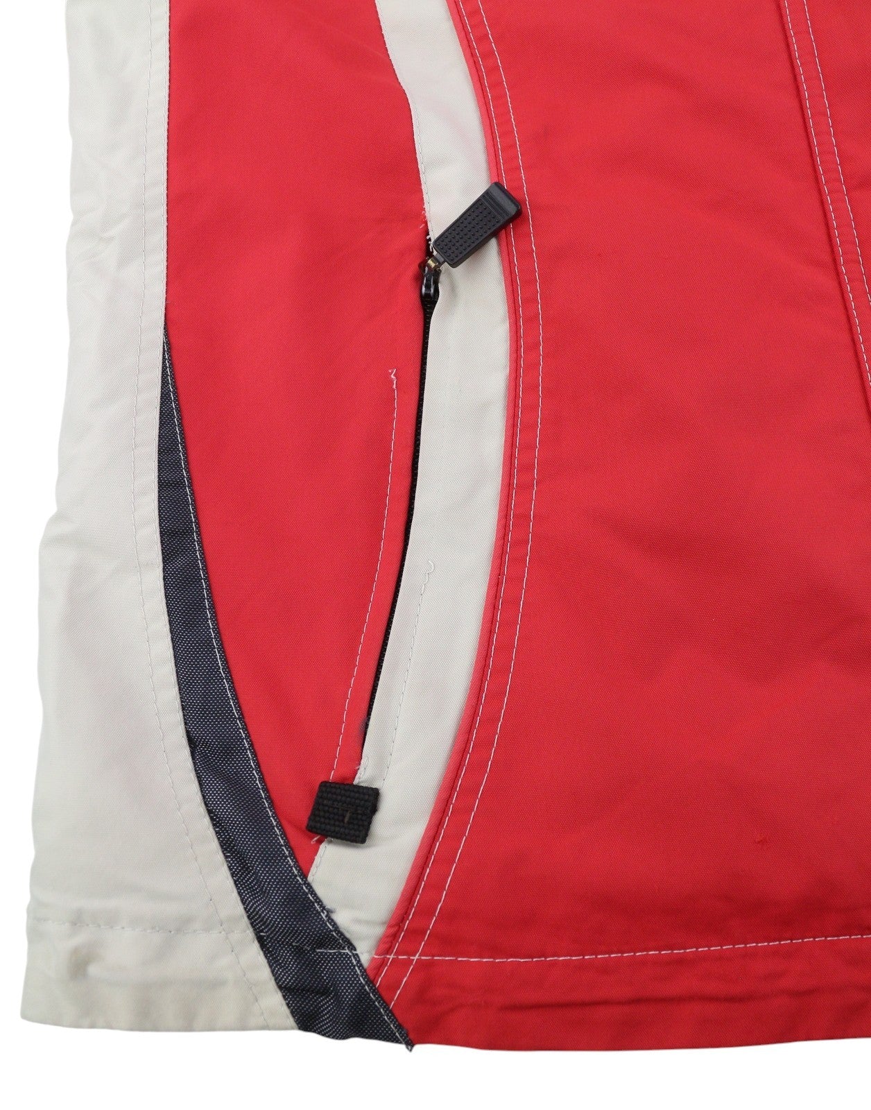 COLMAR Men Jacket 44 Red Vintage Zip Front Lined Lightweight Hood