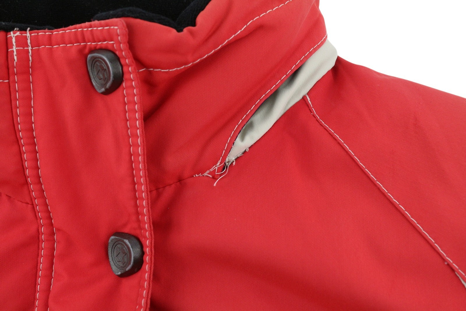 COLMAR Men Jacket 44 Red Vintage Zip Front Lined Lightweight Hood