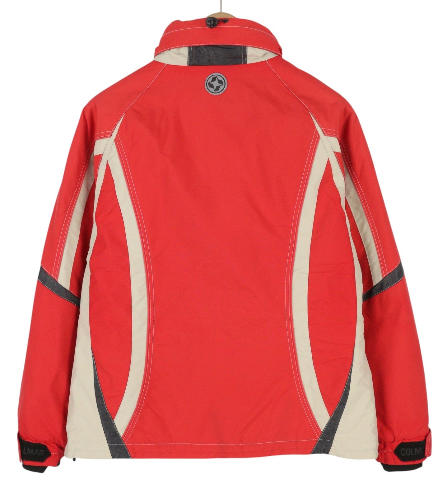 COLMAR Men Jacket 44 Red Vintage Zip Front Lined Lightweight Hood