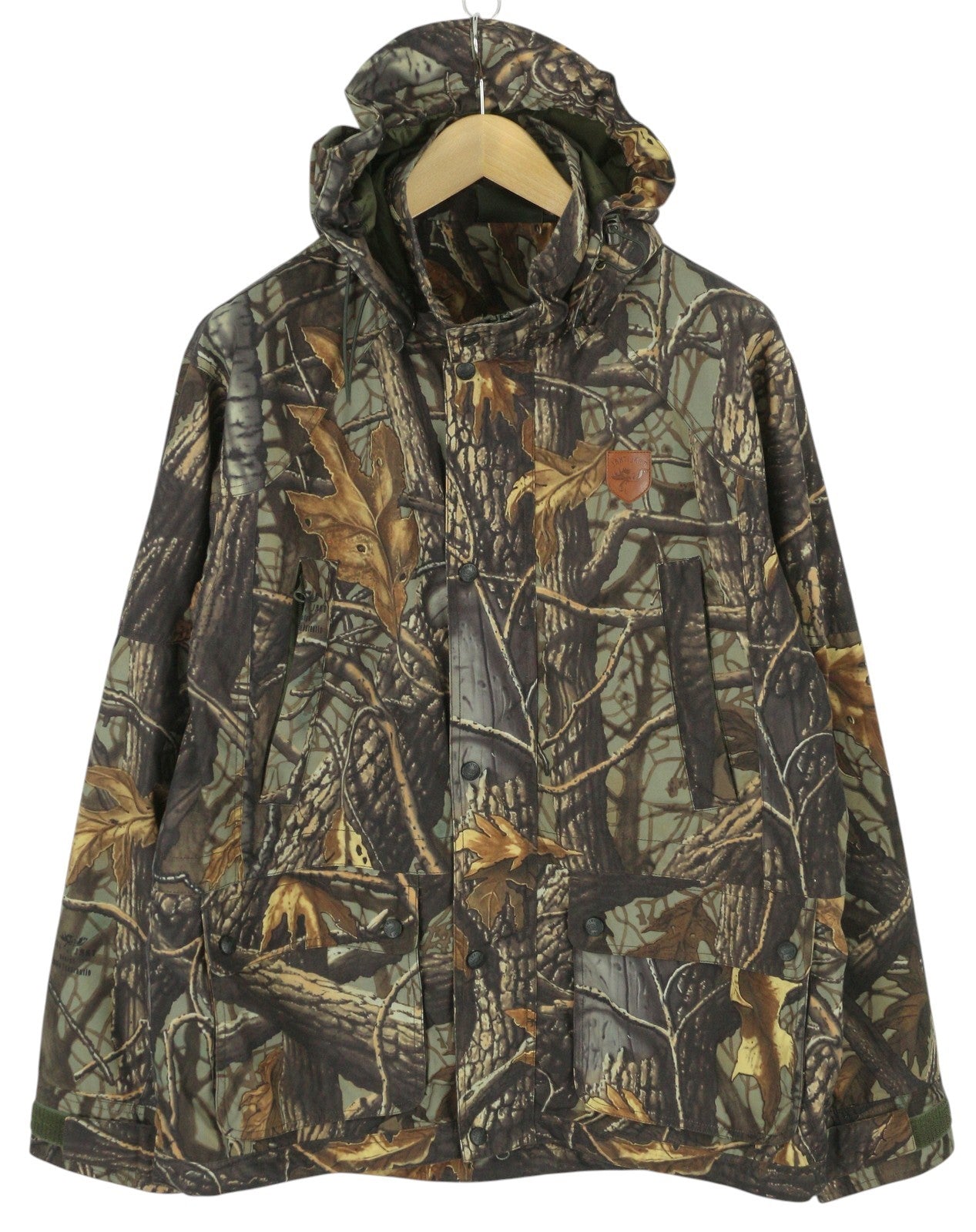 JAHTI JAKT Men Jacket M Pattern Hooded Hunting Drawstring Waist Light