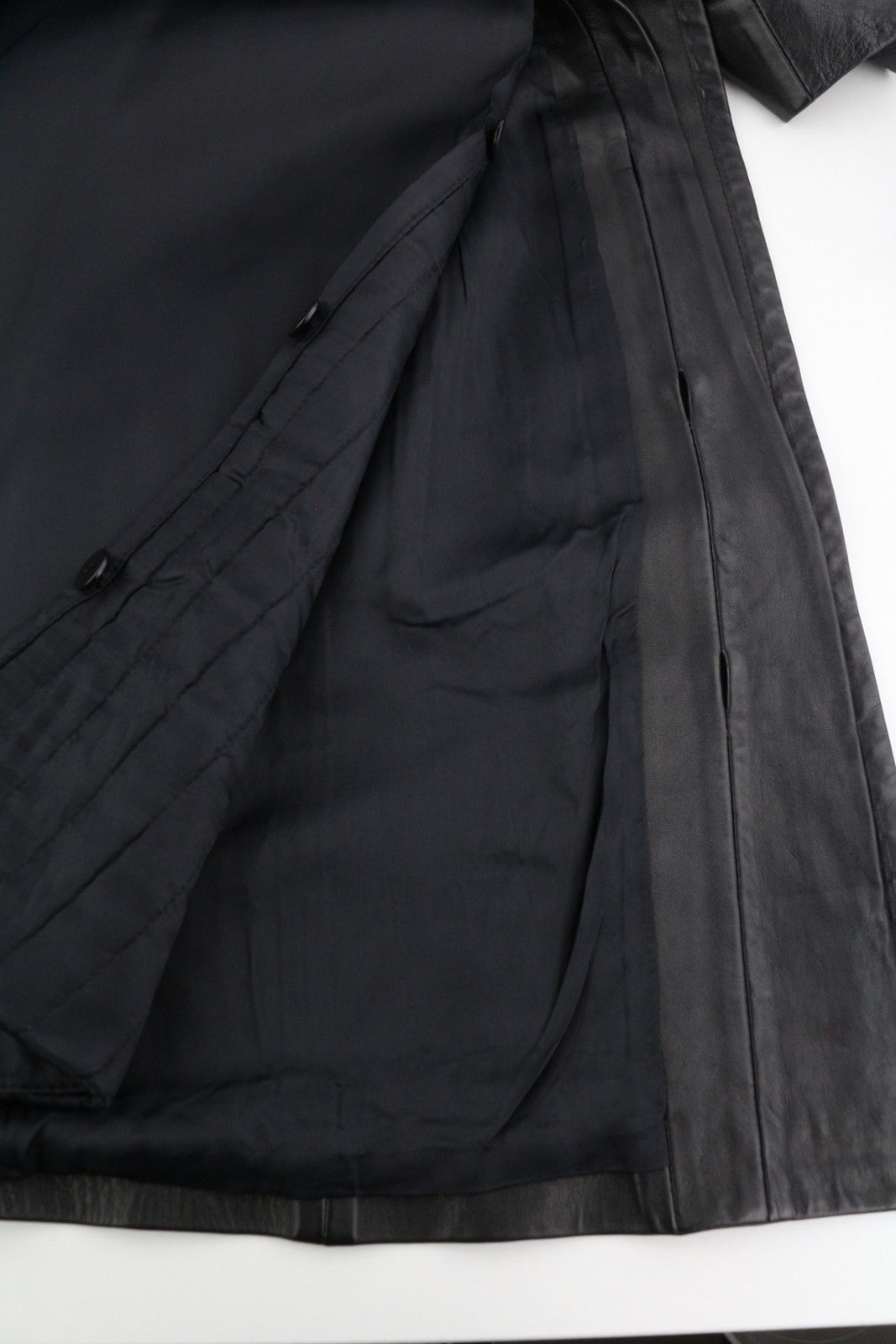 MARINA RINALDI Women Jacket ~M Vintage Black Leather Removable Lining