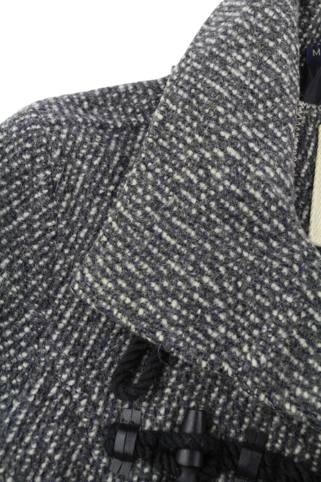 GAASTRA Women Coat M Melange Grey Wool Blend Toggle High Neck Logo Long