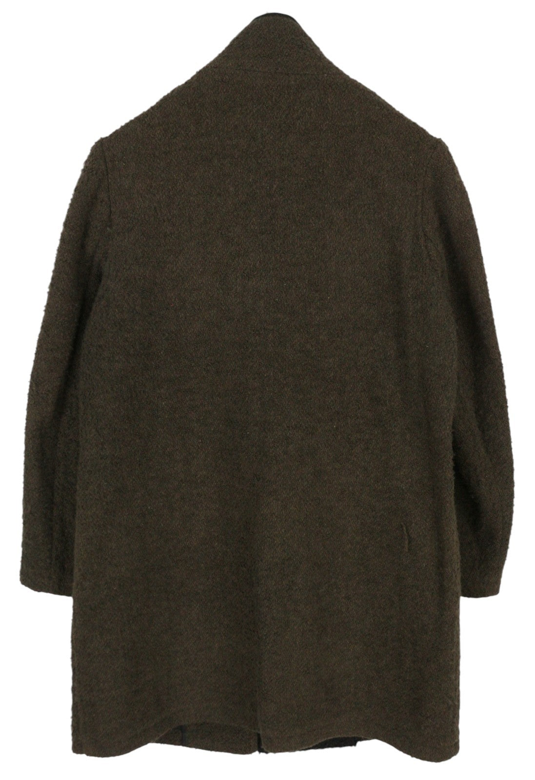 MAISON SCOTCH Women Coat XL Brown Wool Blend Button Front Unlined Mid Length