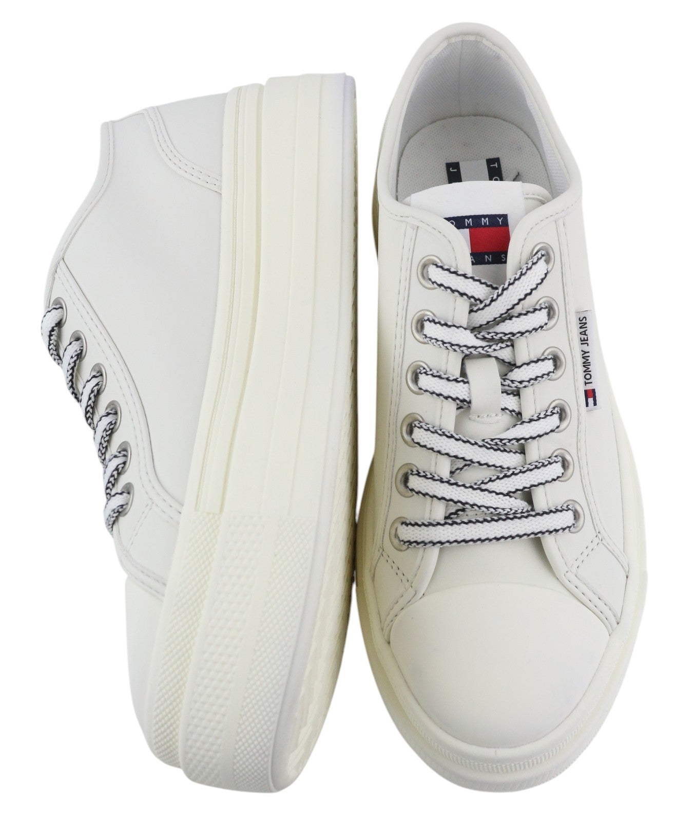 TOMMY HILFIGER Foxing Vulc LC Women Sneakers EU39 Leather Platform RRP119