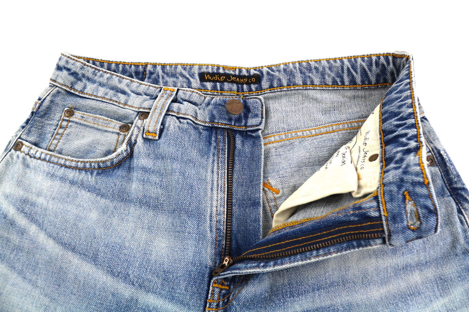 NUDIE JEANS Breezy Britt Women Jeans W29/L32 Washed Blue Slim Fit Denim