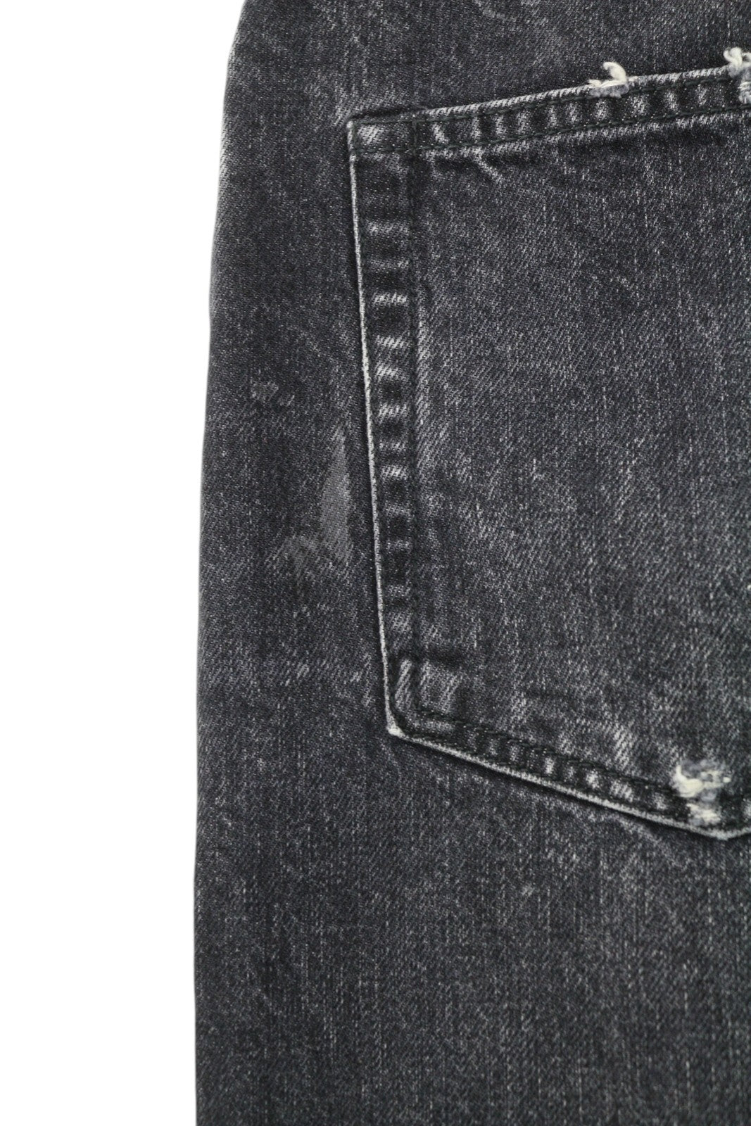 R13 Ankled D'Arcy Women Jeans 31 Everit Black Distressed Straight Denim