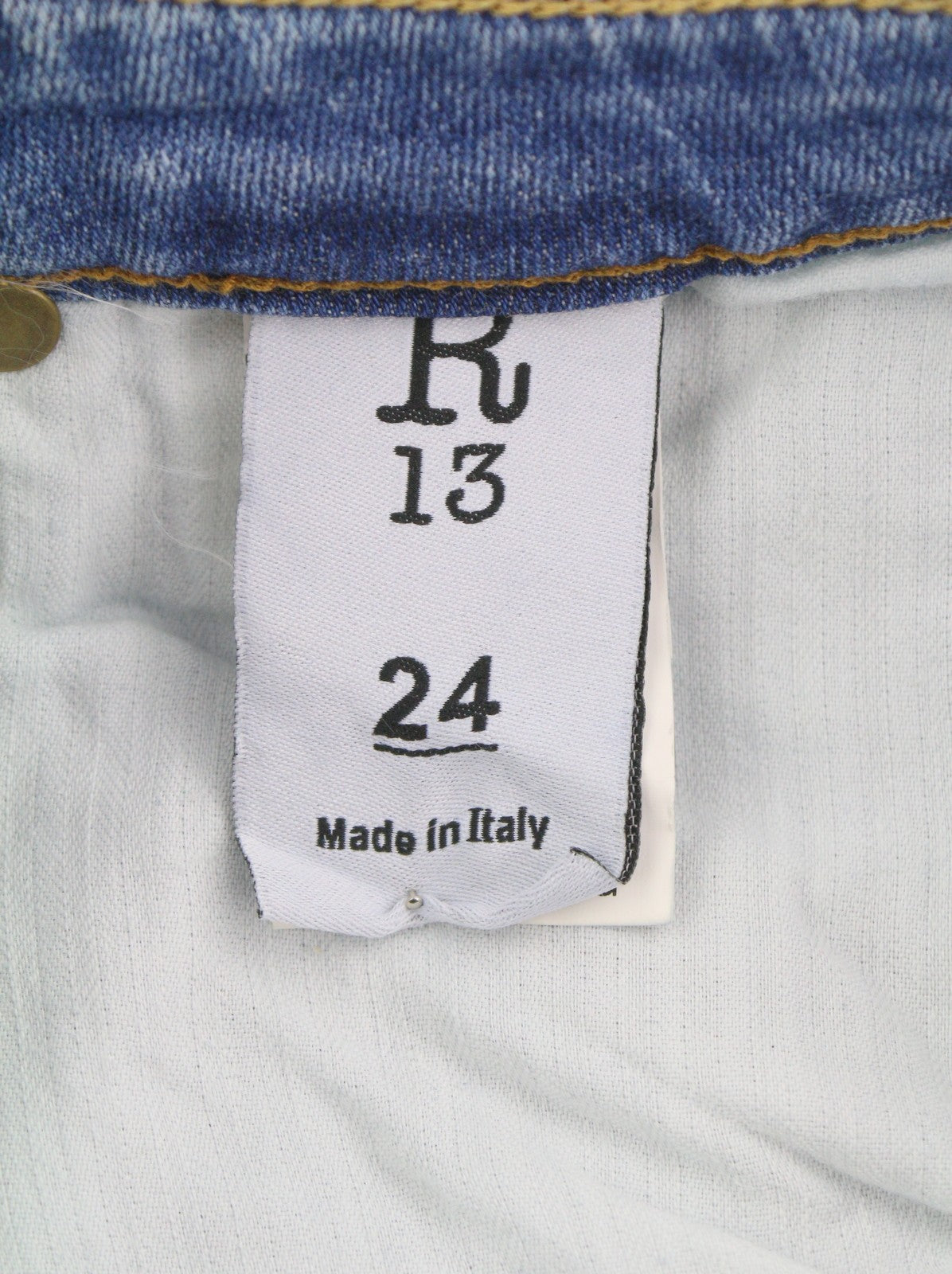 R13 Alison Crop Women Jeans 24 Light Destroyed Patch Distress Skinny