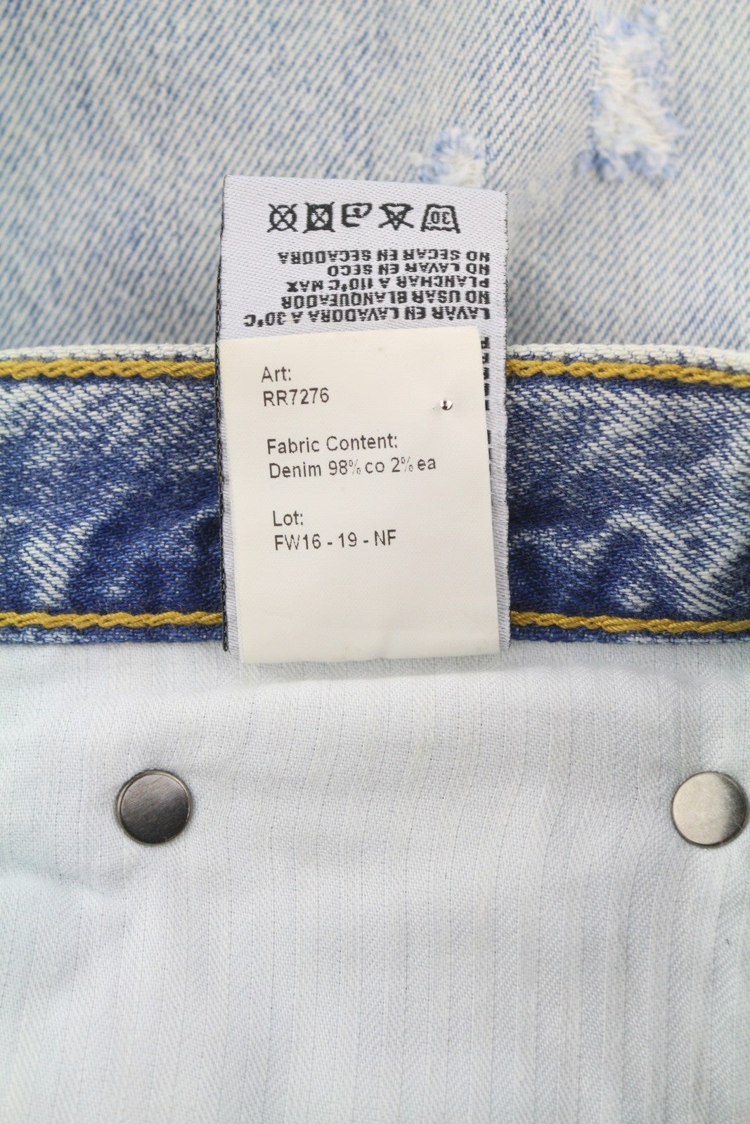 R13 Camille Women Jeans 27 Leyton Blue Distressed Cropped Ankle Denim