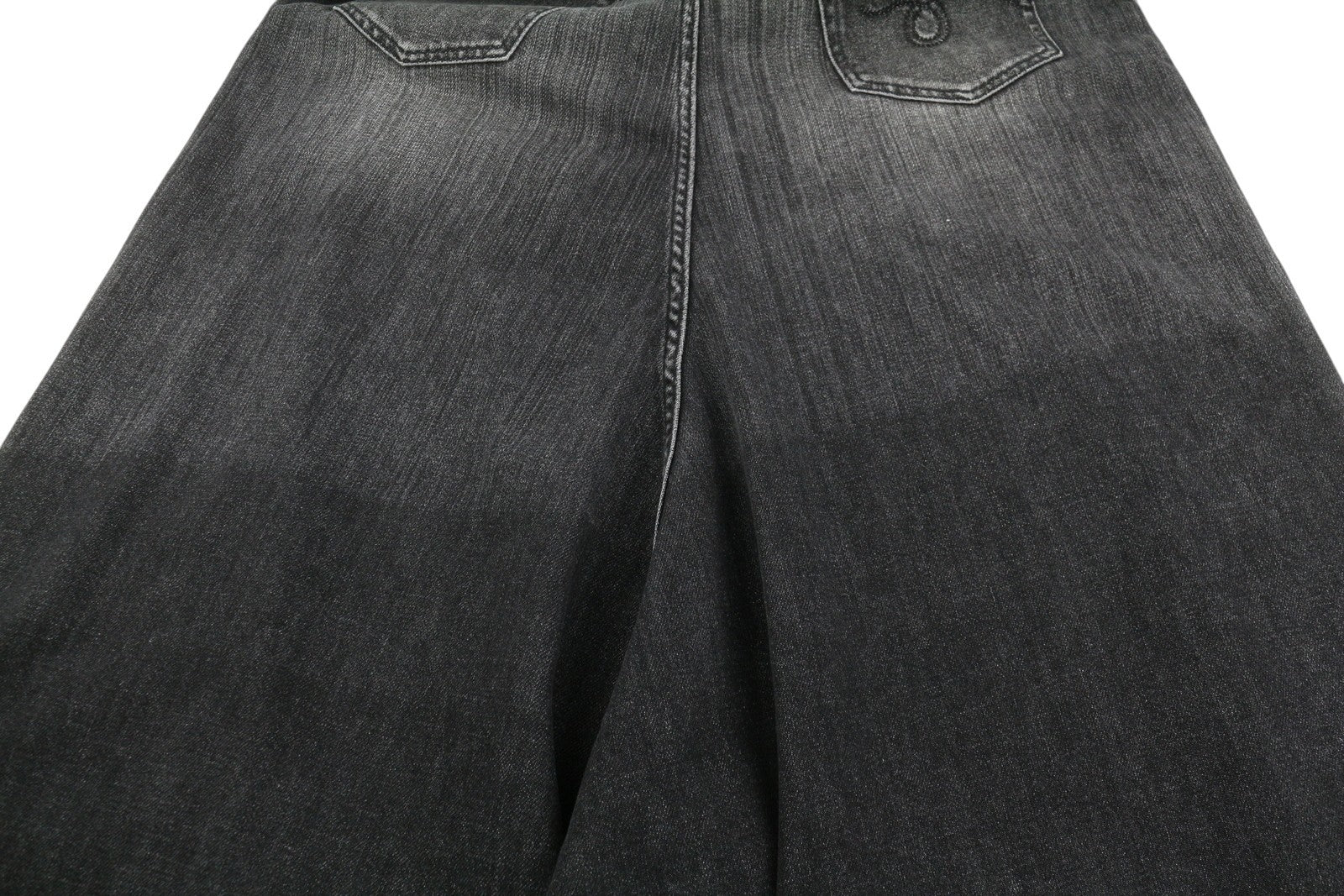 R13 Jesse Women Jeans 38 Vintage Grey Drop Crotch Baggy Dark Denim