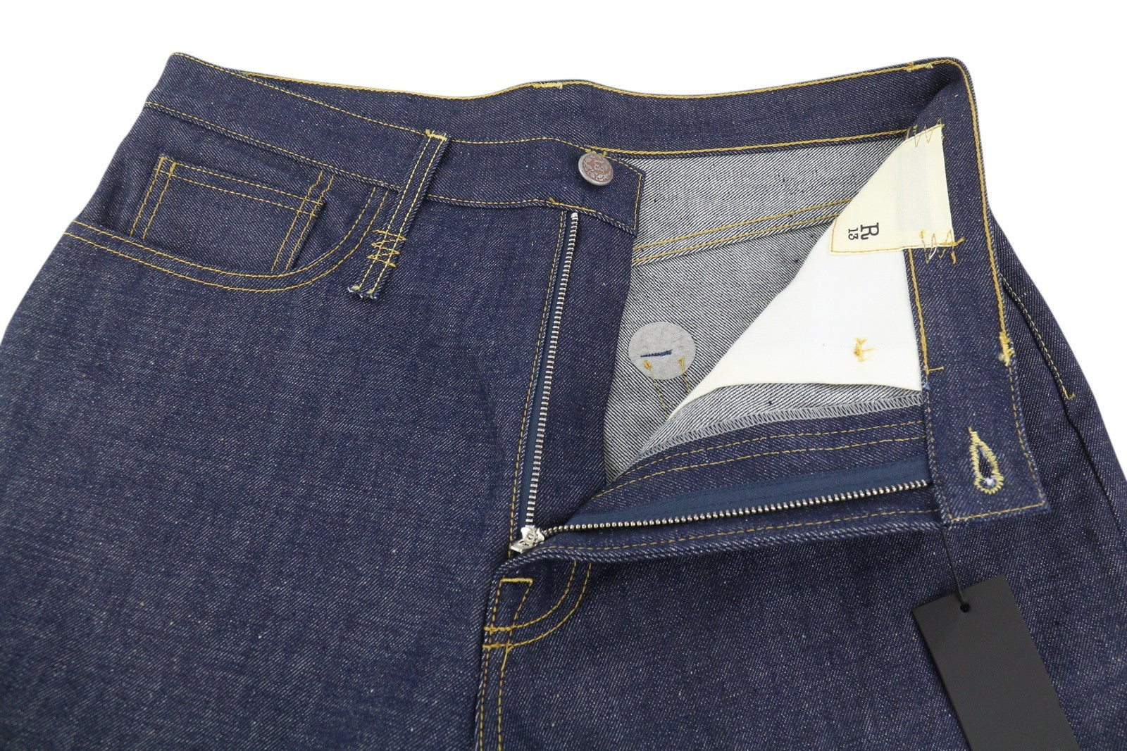 R13 Lisa Baggy Women Jeans 27 Bain Blue Straight Zip Fly Long Denim