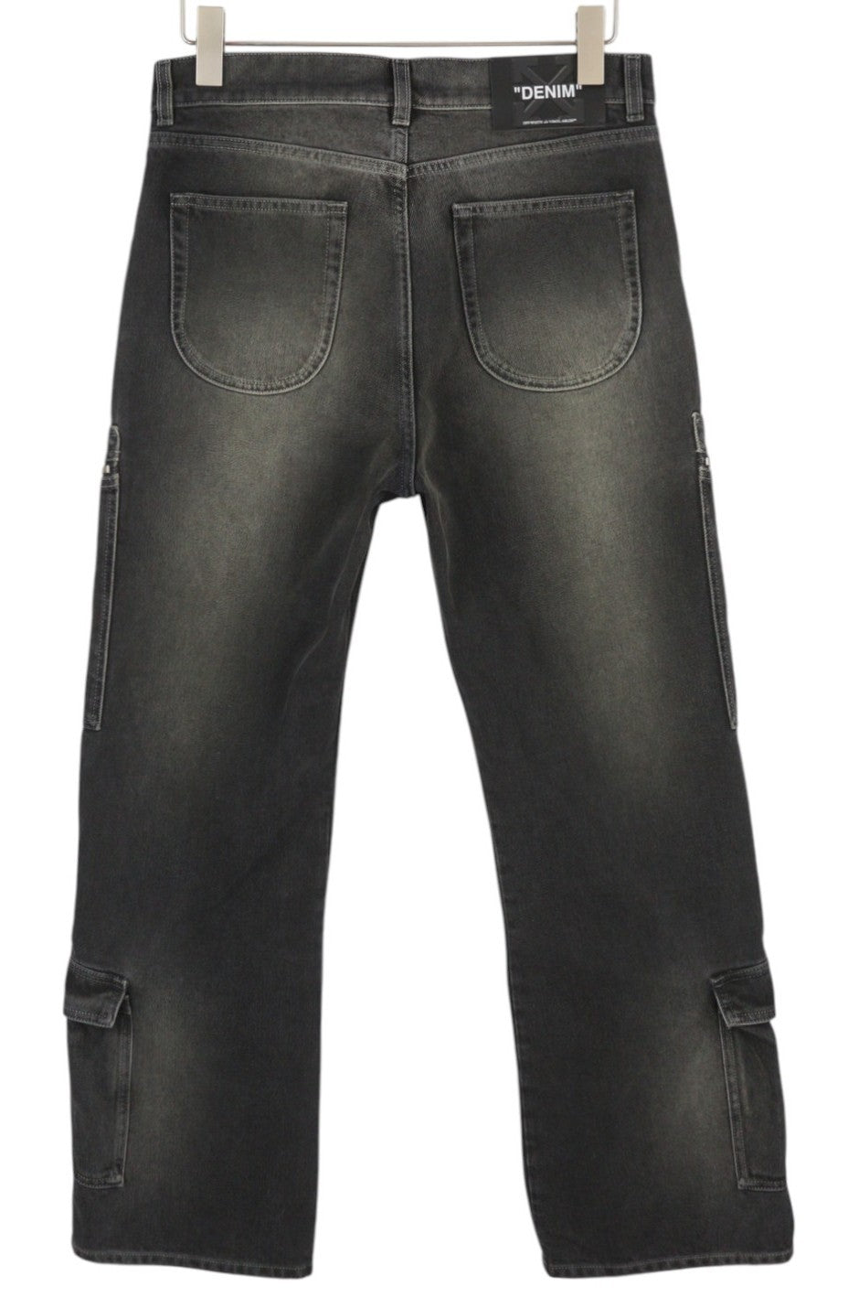 OFF-WHITE c/o VIRGIL ABLOH Gothic Ow Skate Men Jeans W34 Washed Black F25