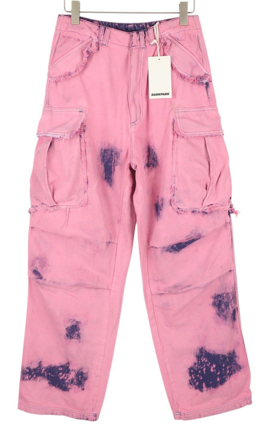 DARKPARK Vivi Cargo Women Jeans 27 PB Pink Blue Relaxed Wide Denim