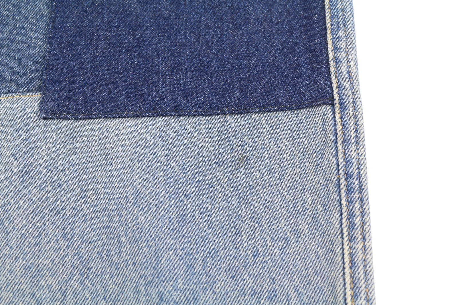 1989 STUDIO Men Jeans W32 Blue Whiskered Tapered Knee Patch FW25