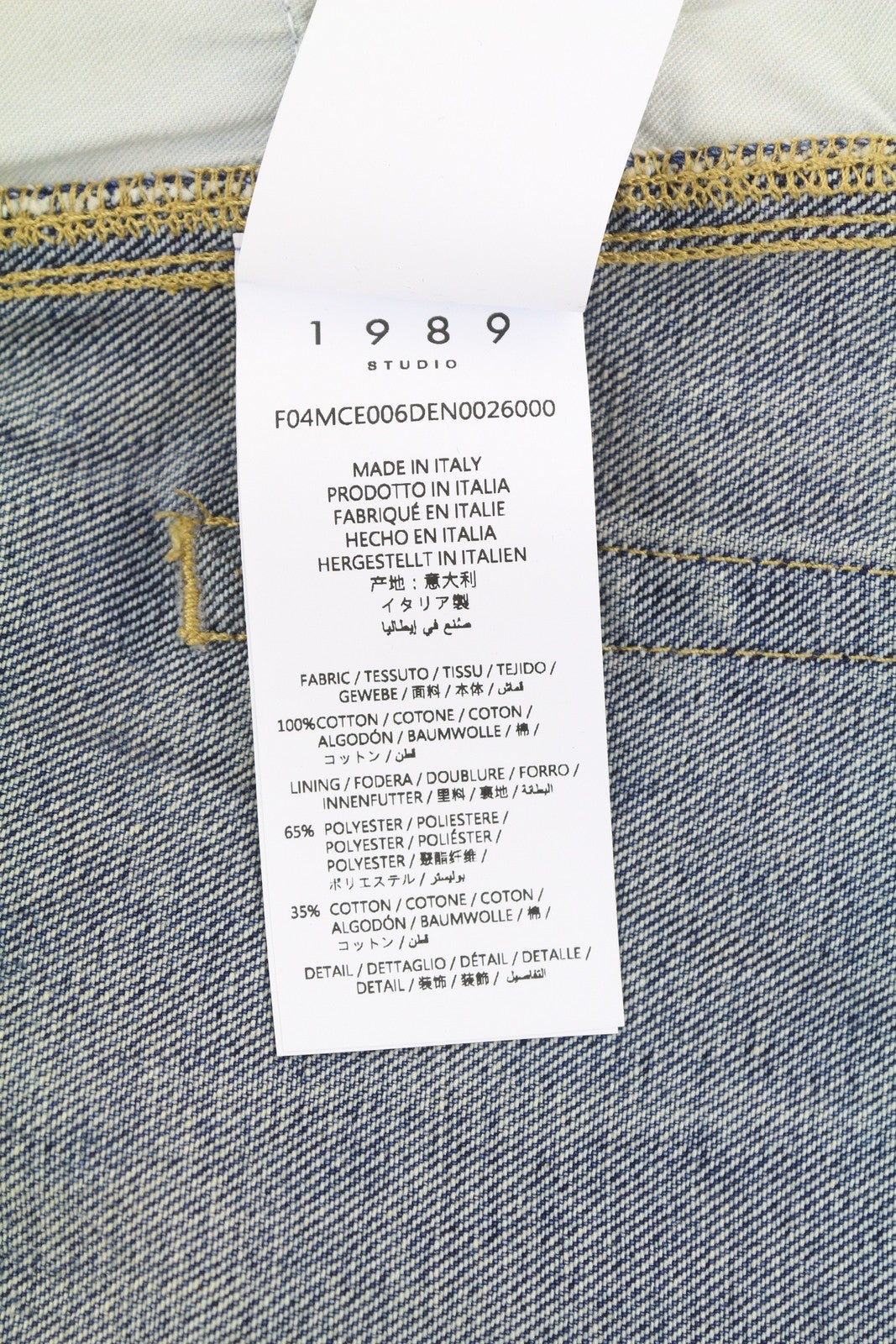 1989 STUDIO Men Jeans W32 Blue Pleated Knees Wide Leg Zip Denim