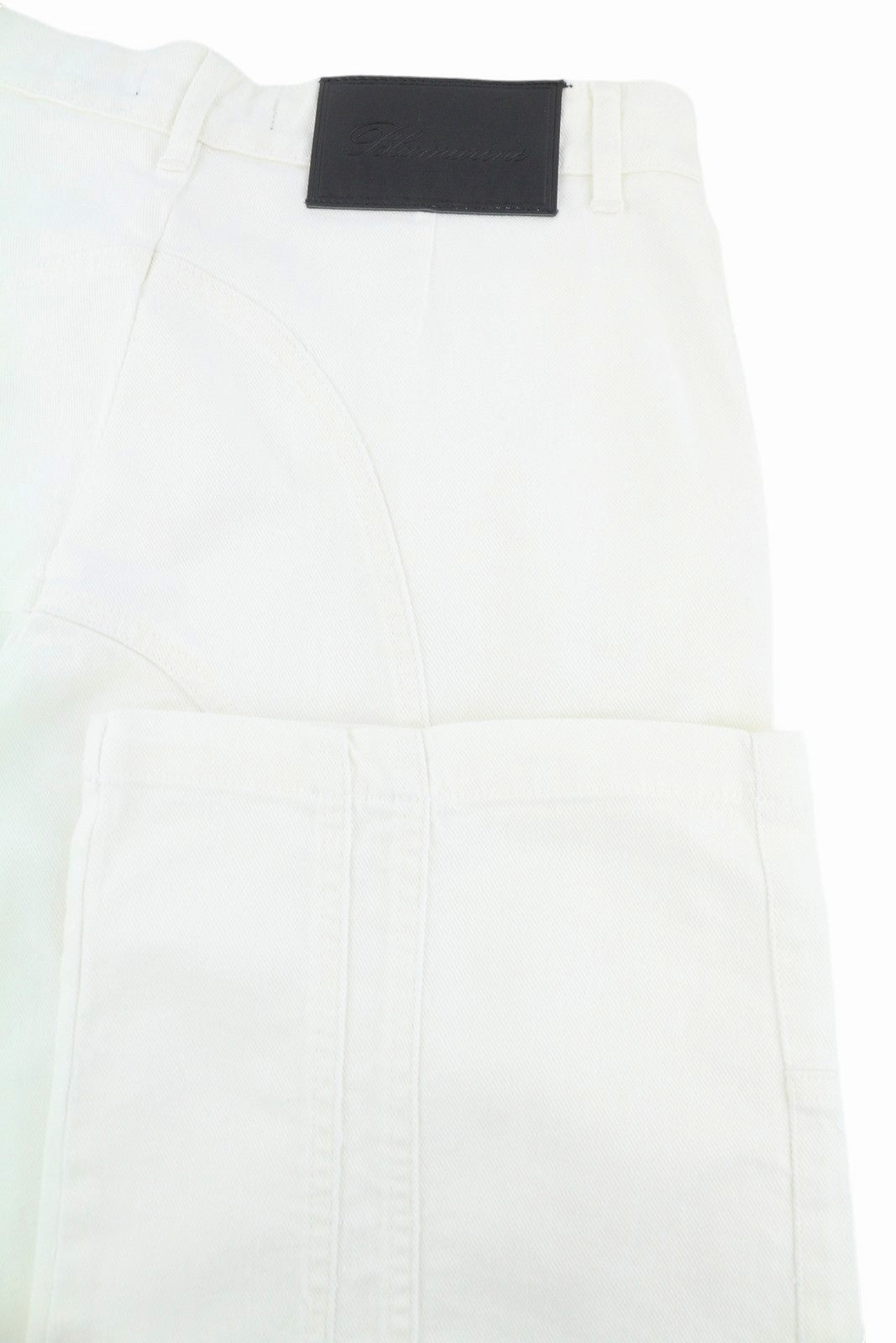 BLUMARINE J. Cargo Women Trousers 40 White Patch Pockets Belt RRP427