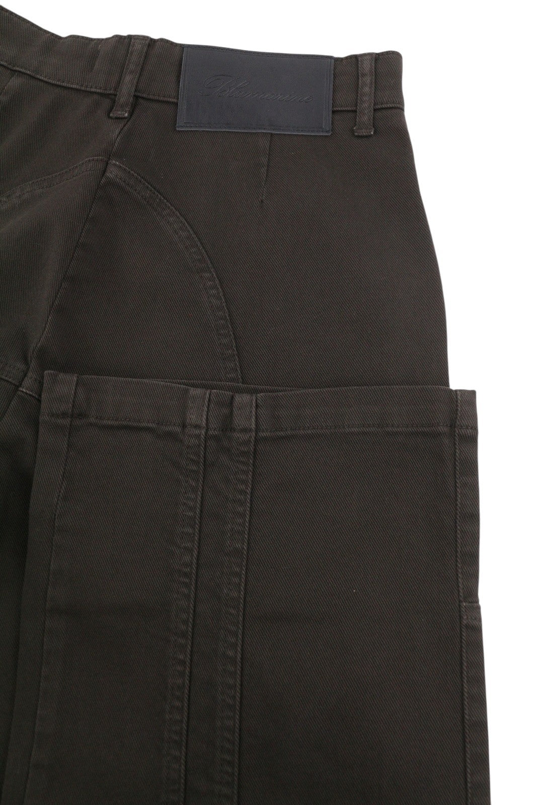 BLUMARINE J. Cargo Women Trousers 38 Black Patch Pockets Zip Belt RRP427