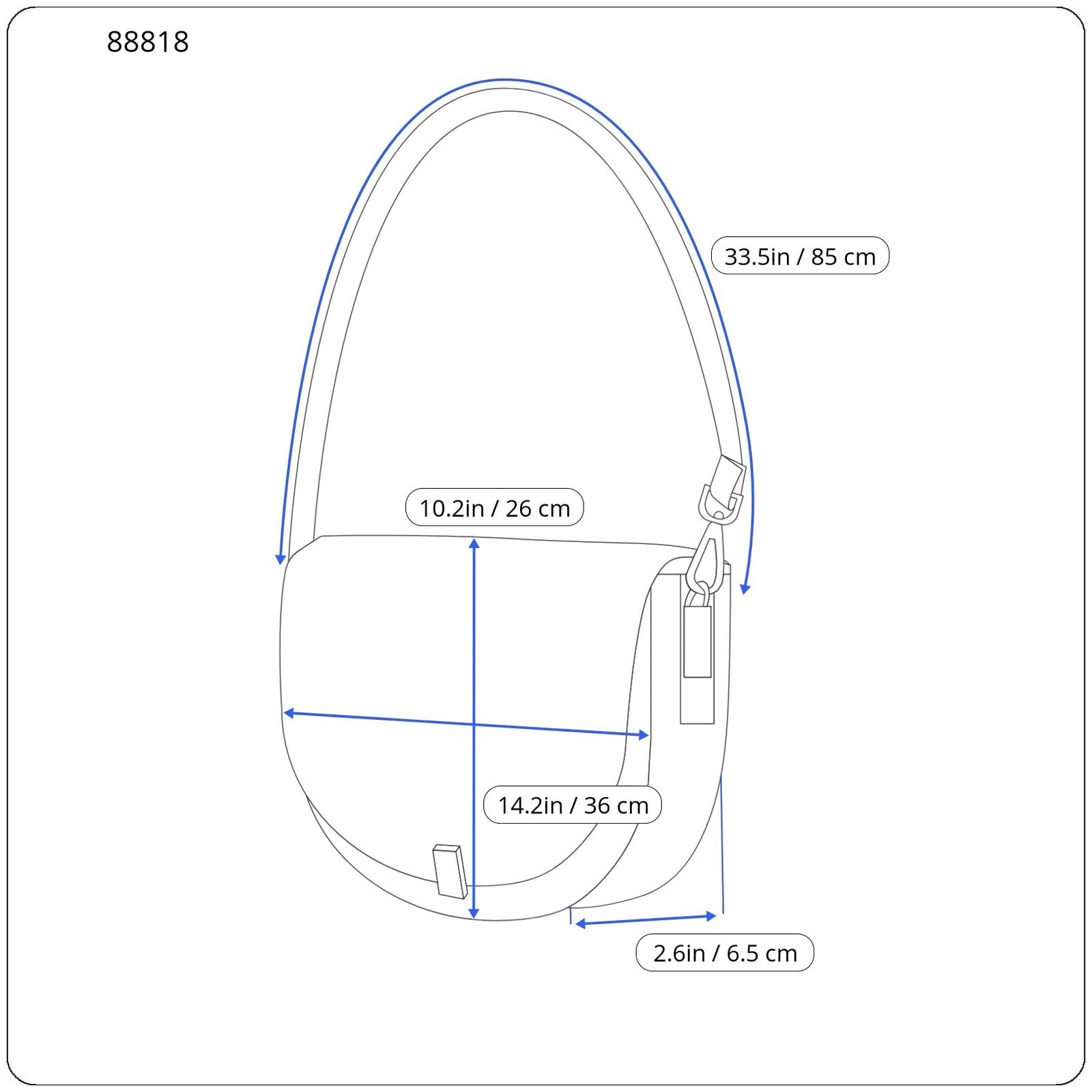 DESIGUAL Bols Sun Women Bag OS Black Leather Linen Blend Half Moon Type