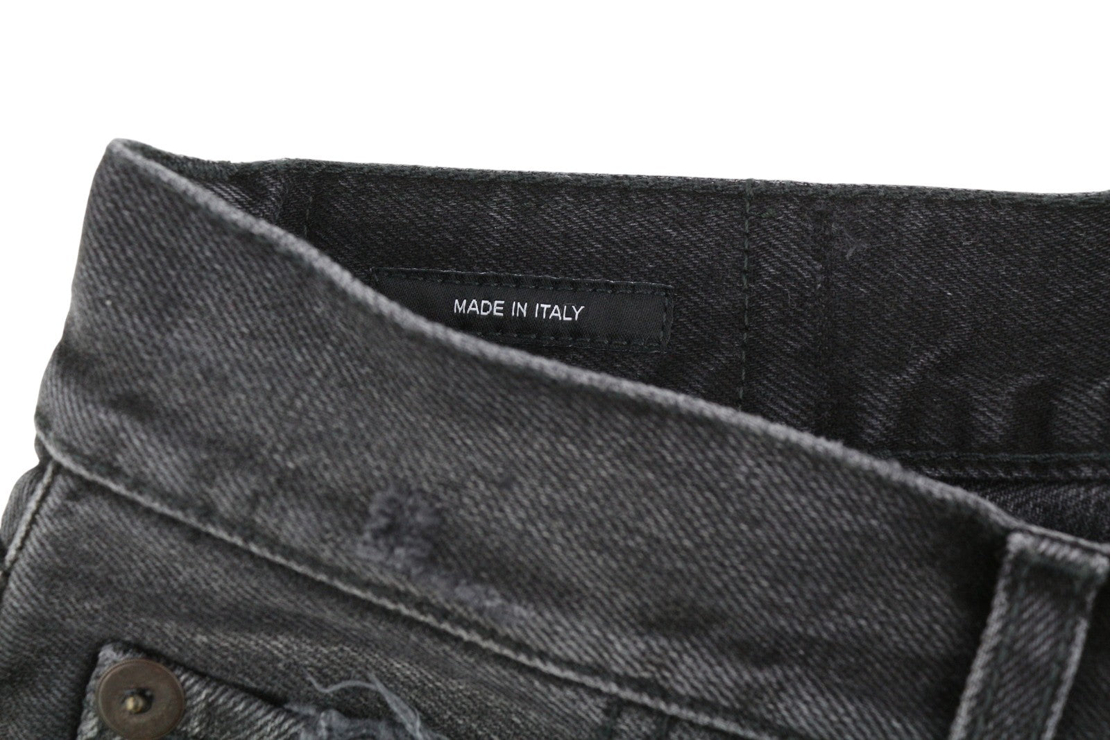 R13 Crop Wide Leg Women Jeans 25 Wilson Black Faded PF25 RRP695