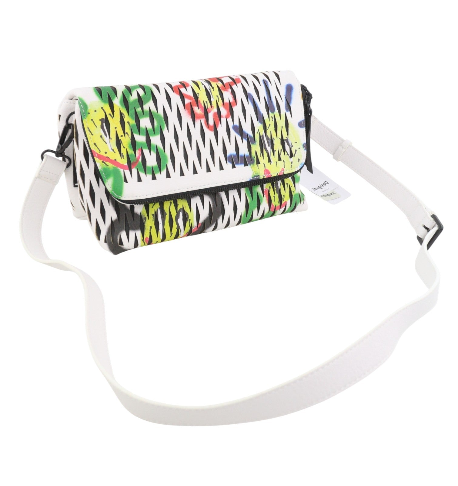 DESIGUAL Arty Pepo Vanecia Women Bag OS Colourful Textured Crossbody