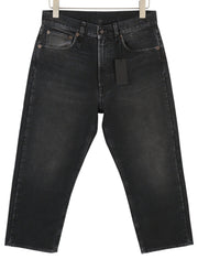 R13 X-BF Women Jeans 26 Black Moleskin Cropped Zip Fly FW25