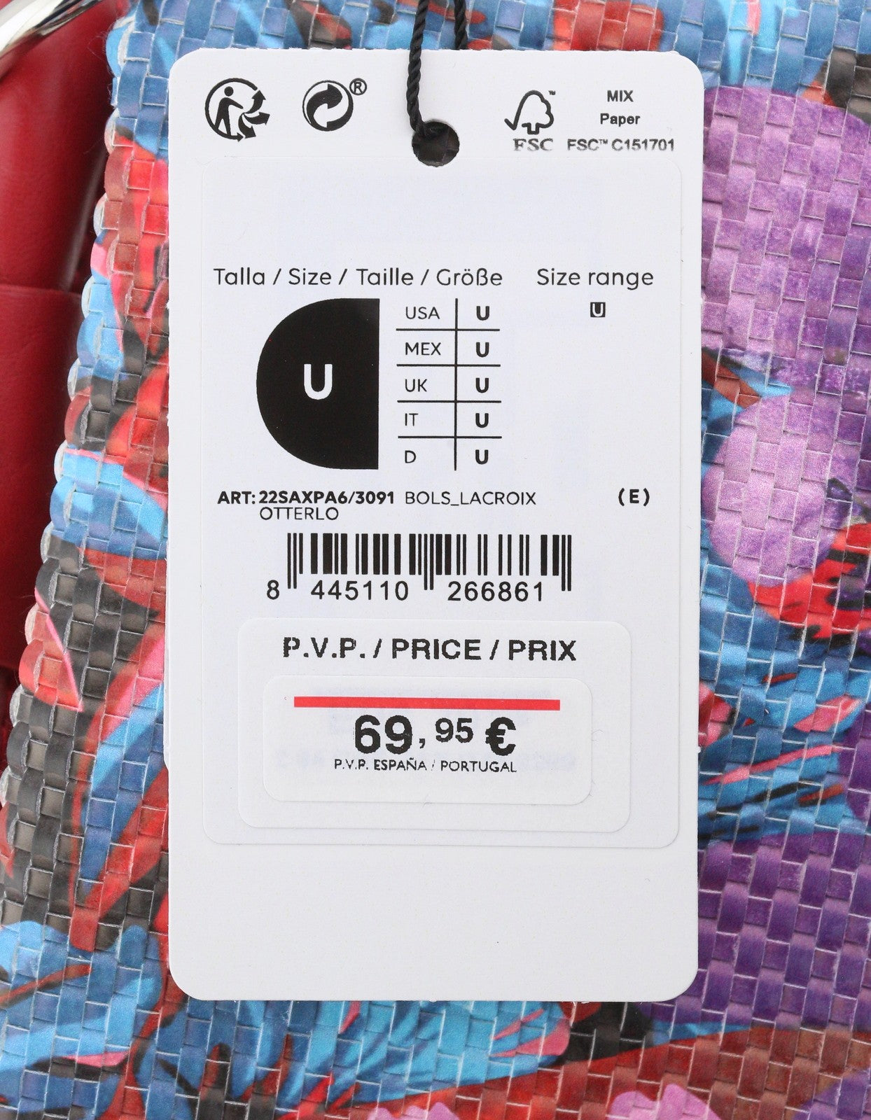 DESIGUAL Bols Lacroix Otterlo Women Bag OS Colourful Floral Print Crossbody