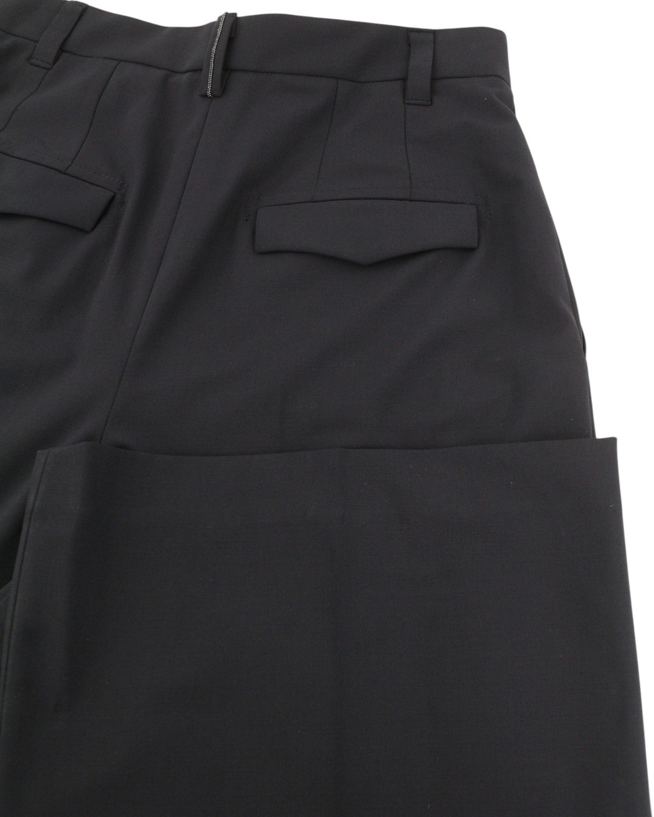 BRUNELLO CUCINELLI Women Trousers EU38 Black Pleated Flared