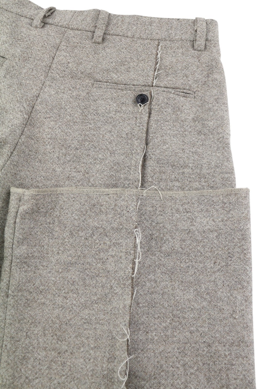 R13 Exposed Seam Women Trousers 27 Beige Wool Flared RRP799