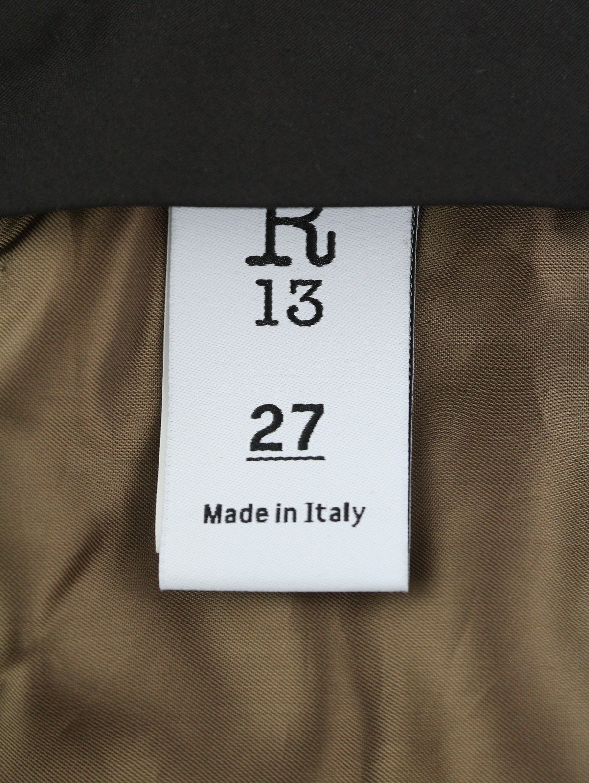 R13 Exposed Seam Women Trousers 27 Beige Wool Flared RRP799