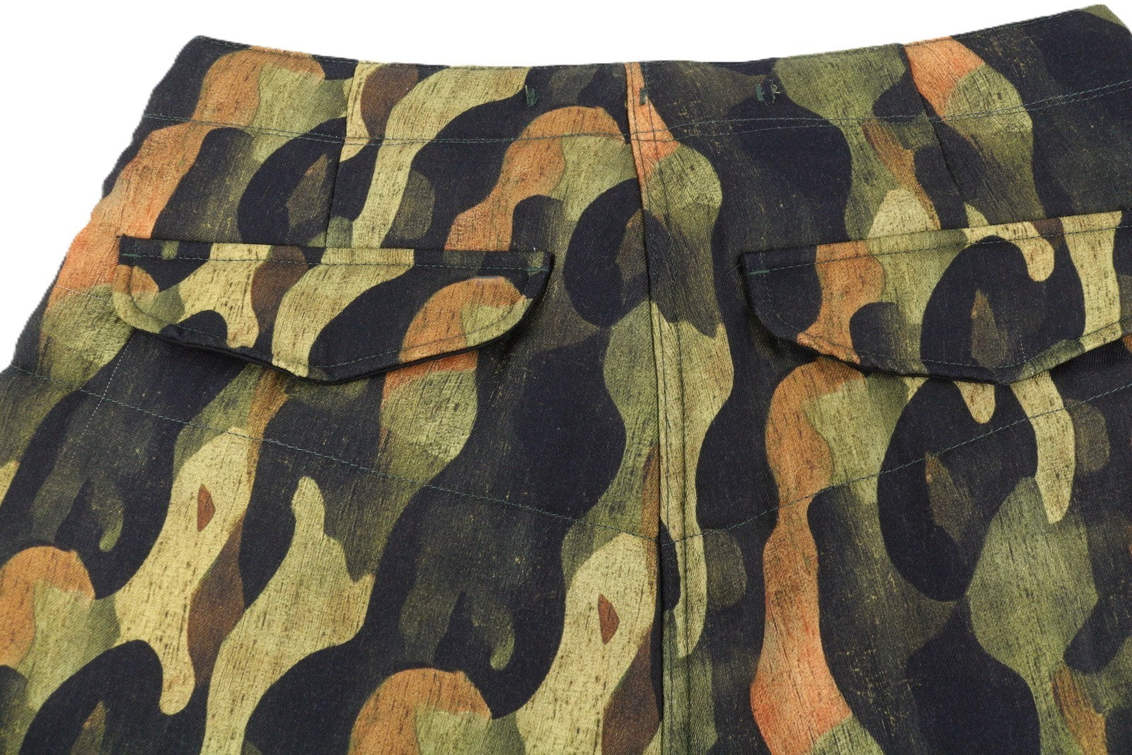 R13 Padded Military Women Trousers 28 Wool Silk FW25