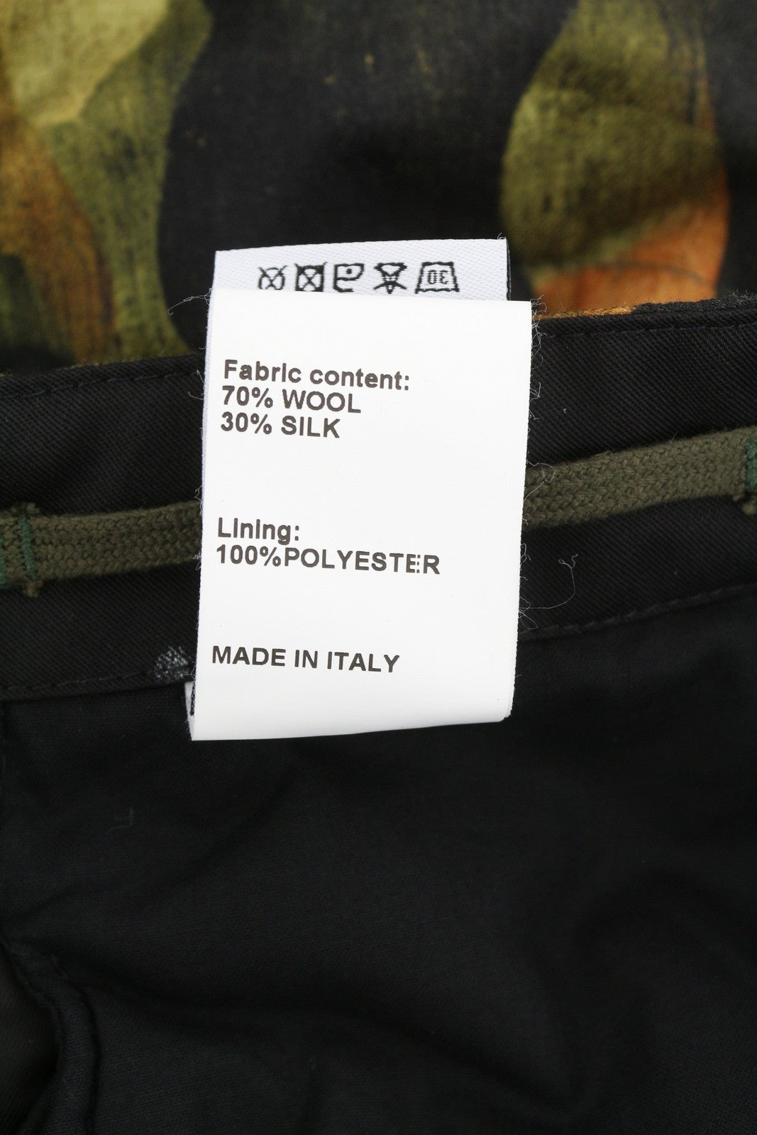 R13 Padded Military Women Trousers 28 Wool Silk FW25