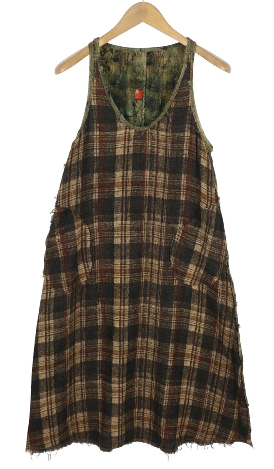 R13 Reversible Tank Women Dress S Patterned Midi PF25 RRP999