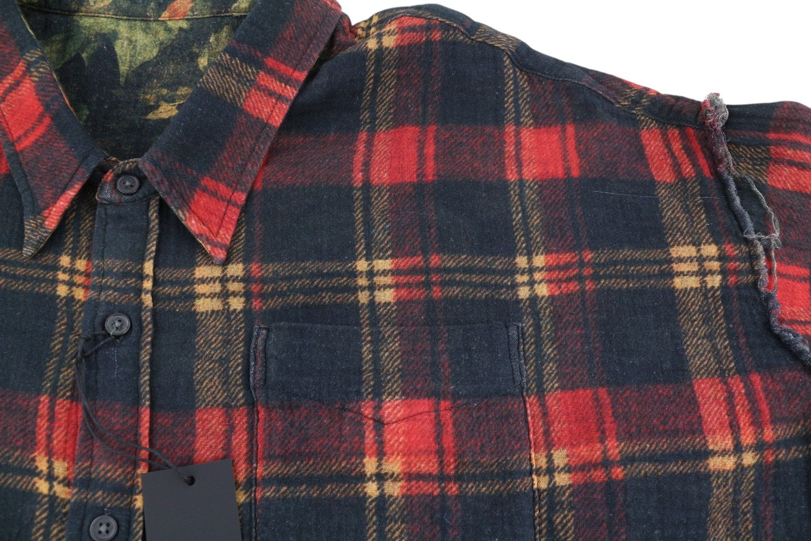 R13 Reversible Drop Neck Women Shirt S Red Plaid FW25 RRP1045