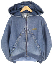 THE ATTICO Women Jacket 38 Blue Denim Bomber Hooded RRP1550