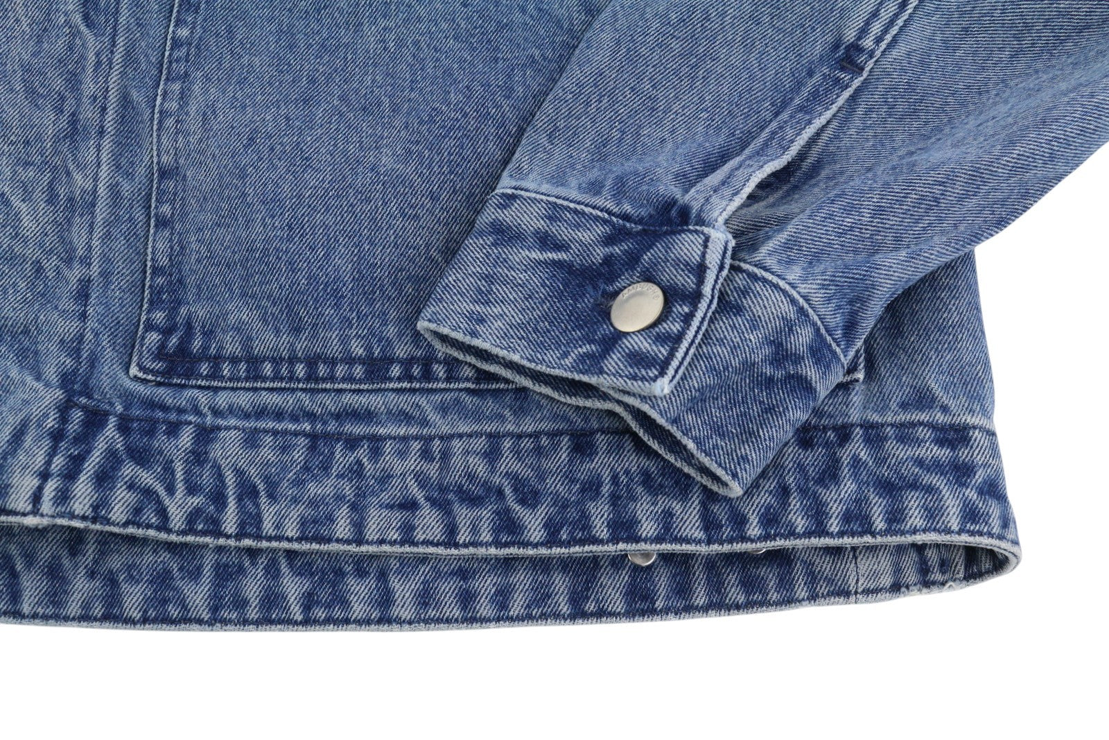 AMBUSH Men Oversized Jeans Denim Jacket L Blue Patch Pockets Zip