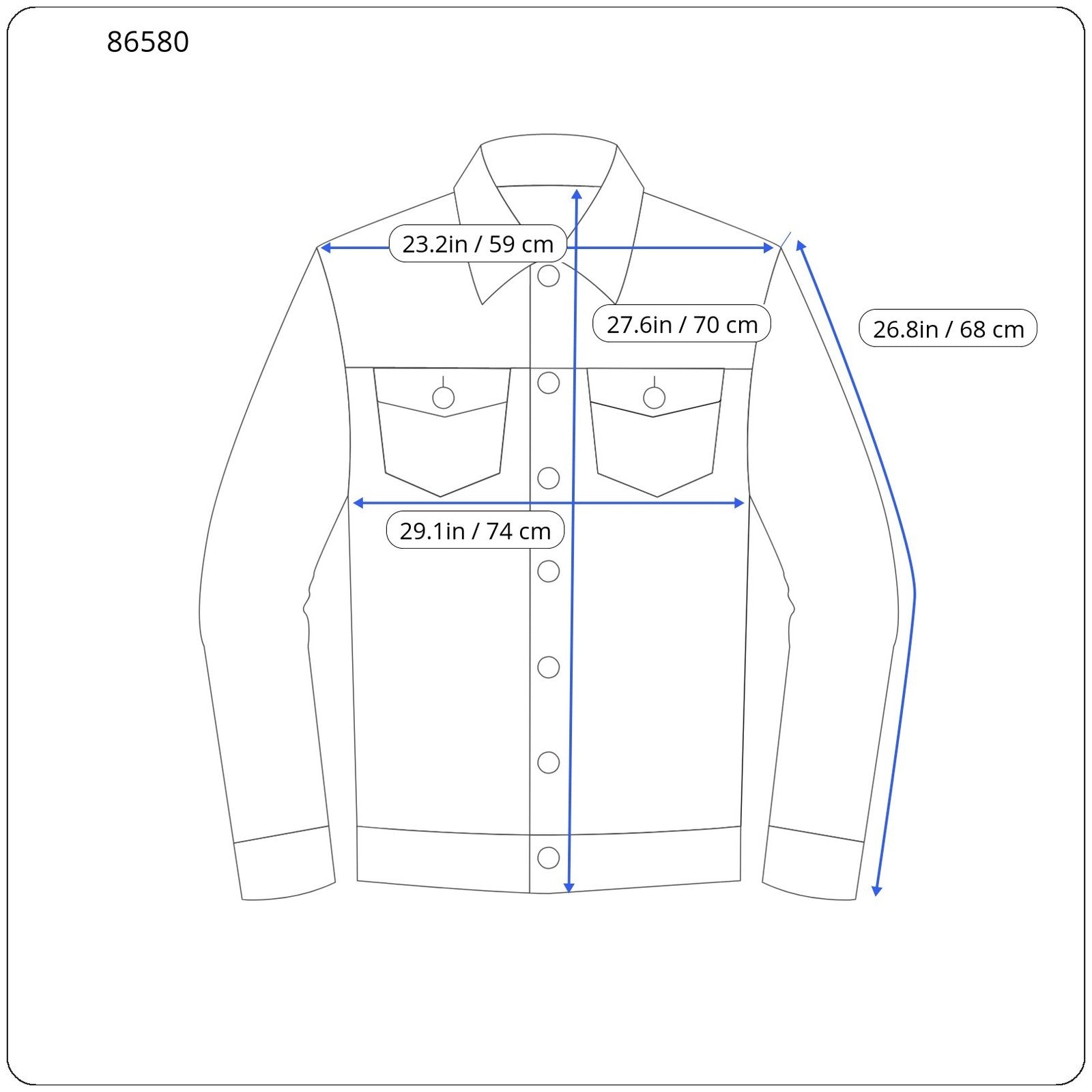 AMBUSH Men Oversized Jeans Jacket L Blue Patch Pockets Loose