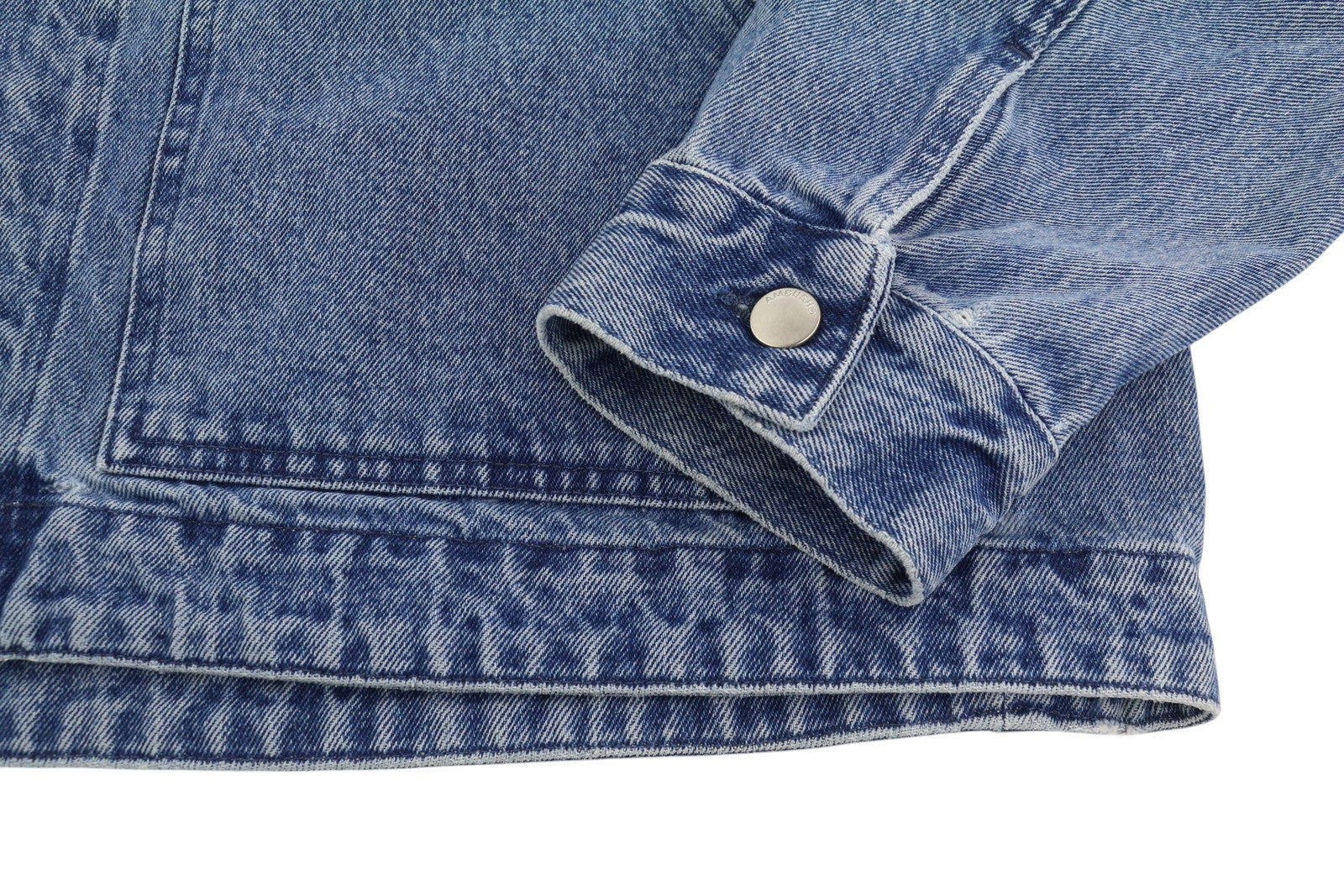 AMBUSH Men Oversized Jeans Jacket L Blue Patch Pockets Loose