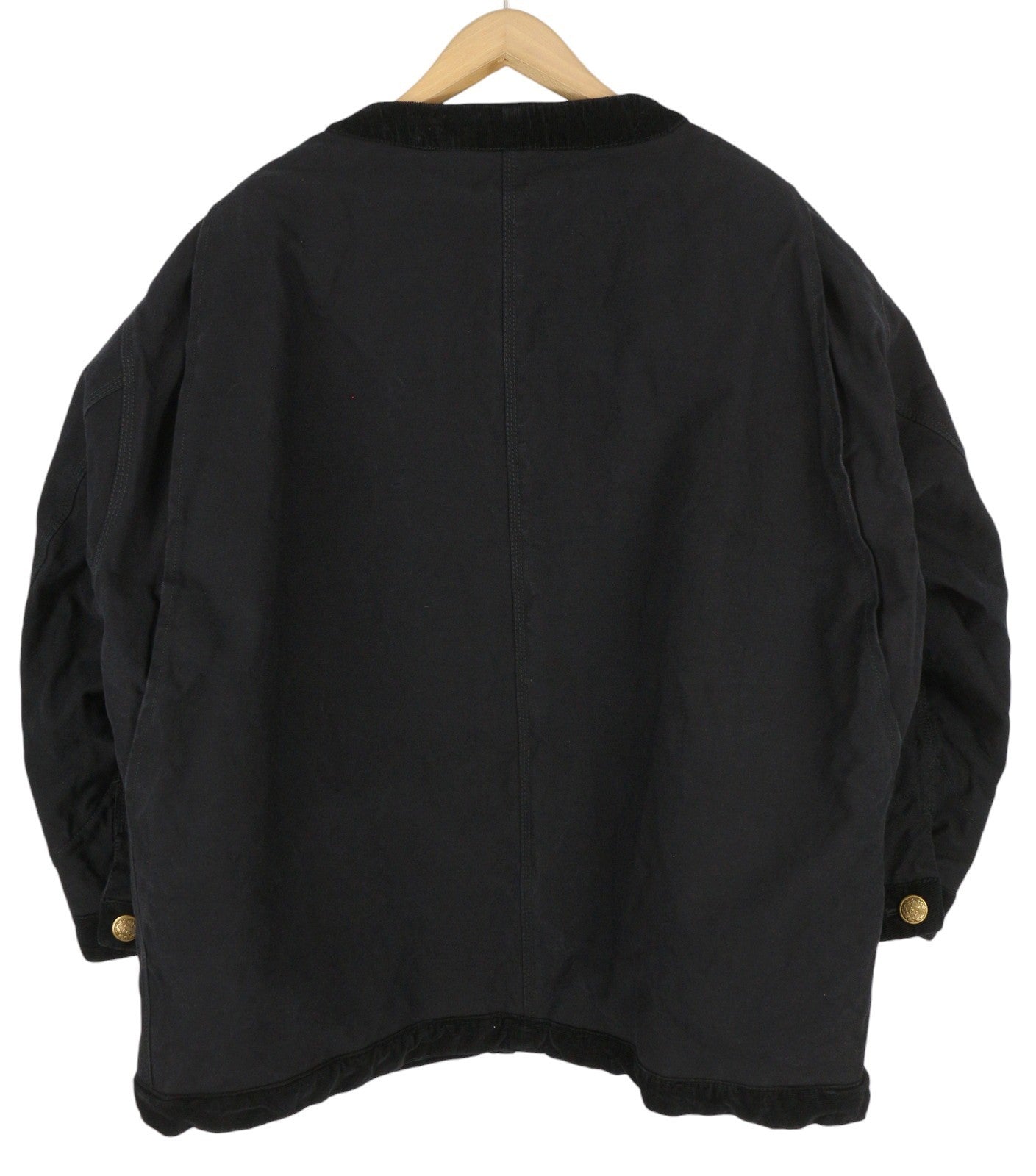 R13 Cord Trimmed Chore Women Jacket M Black Insulated RRP1950