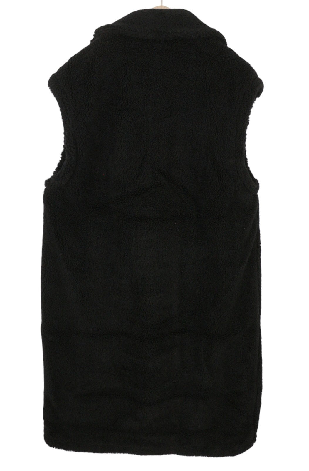 DESIGUAL Abrig Cameron Women Waistcoat M Black Wool Blend Fluffy Double Breasted