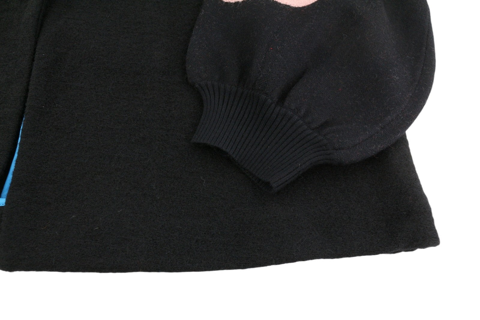 DESIGUAL Abric Estonia Women Coat XL Black Wool Blend Notch Lapel Mid-Length