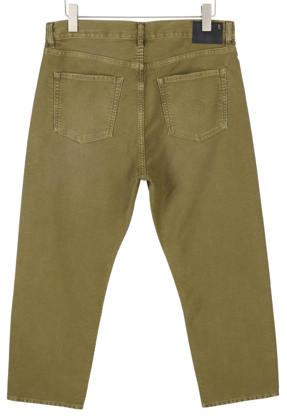 R13 Boyfriend Women Trousers 30 Olive Moleskin FW25