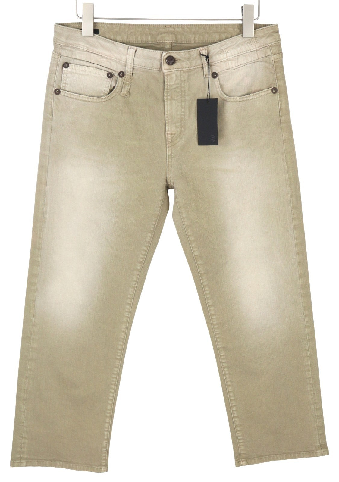 R13 Boy Straight Women Jeans 31 Pebble Stretch Zip