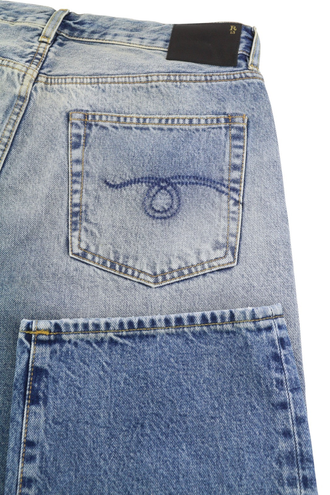 R13 Boyfriend Women Jeans 30 Jasper Whiskers FW25