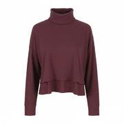 AMERICAN EAGLE OUTFITTERS Women Sweatshirt S Burgundy melange Cropped Oversized