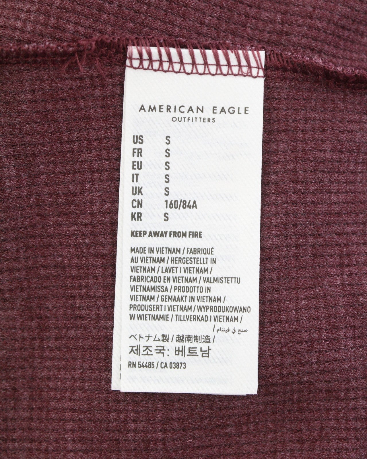 AMERICAN EAGLE OUTFITTERS Women Sweatshirt S Burgundy melange Cropped Oversized