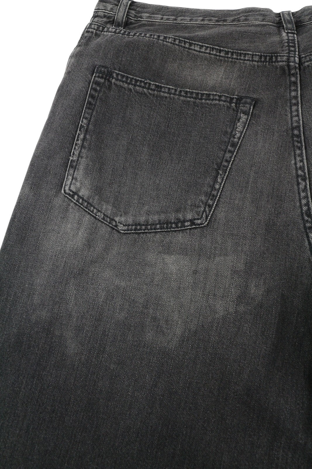 R13 Damon Pleated 28 Women Jeans Ellery Black Whiskers Faded Relaxed